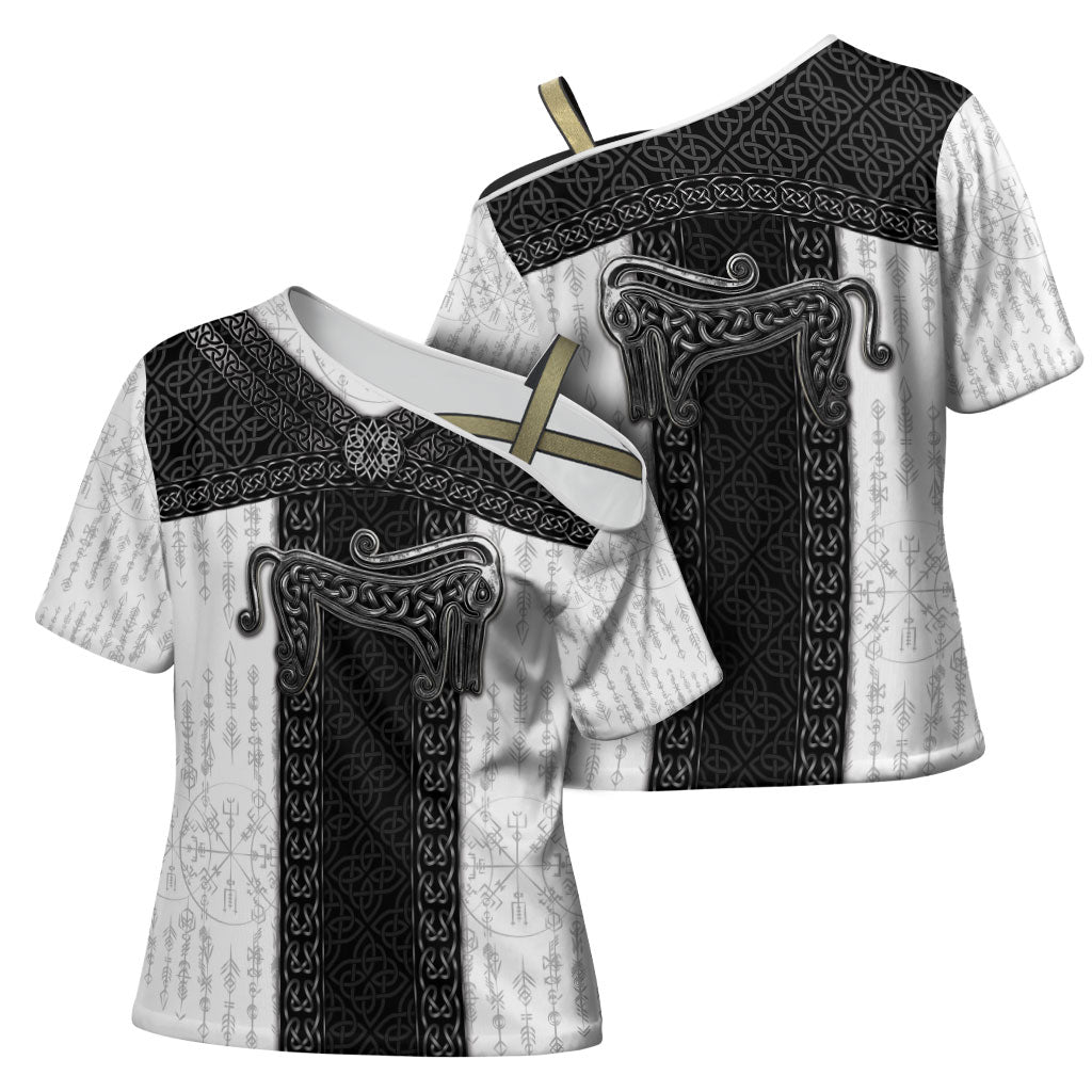 Ancient Scotland Cross Shoulder Shirt Pictish Beast Celtic Knotwork