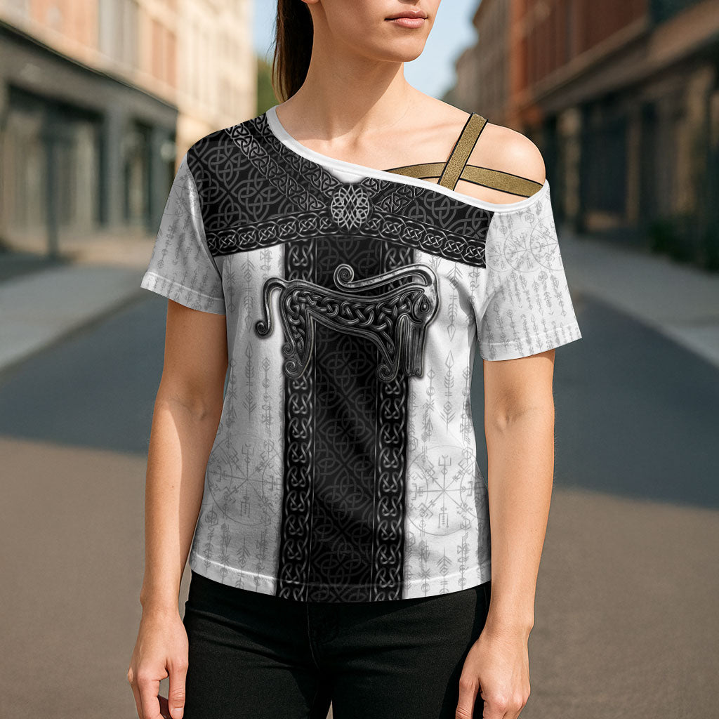 Ancient Scotland Cross Shoulder Shirt Pictish Beast Celtic Knotwork