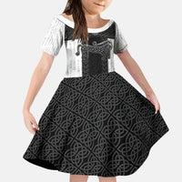 Ancient Scotland Kid Short Sleeve Dress Pictish Beast Celtic Knotwork