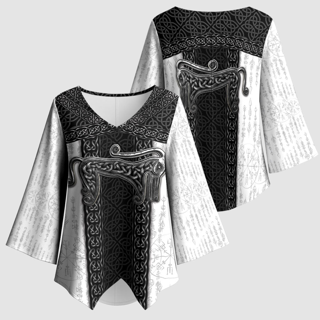 Ancient Scotland Kimono Sleeve Blouse Pictish Beast Celtic Knotwork