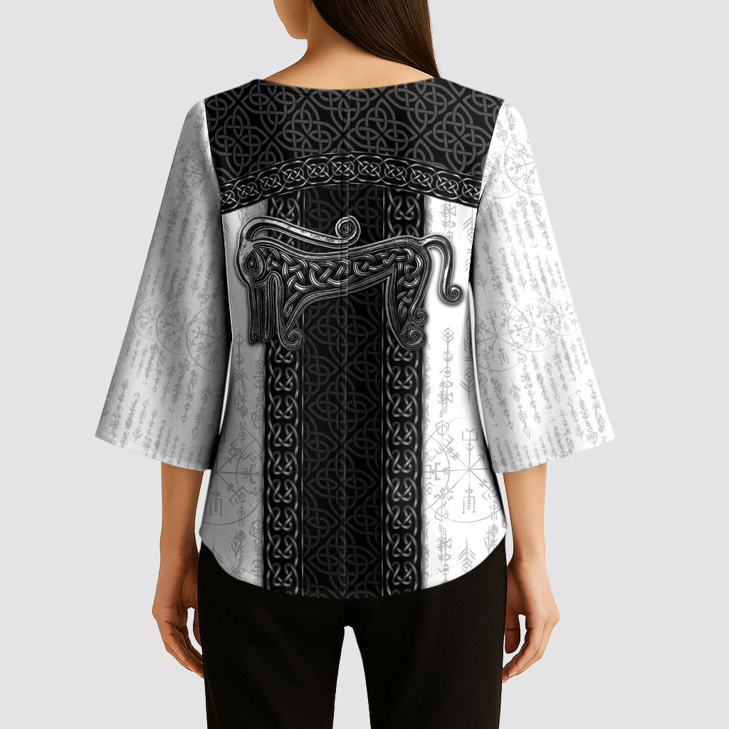 Ancient Scotland Kimono Sleeve Blouse Pictish Beast Celtic Knotwork