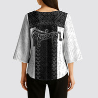 Ancient Scotland Kimono Sleeve Blouse Pictish Beast Celtic Knotwork