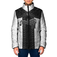 Ancient Scotland Padded Jacket Pictish Beast Celtic Knotwork