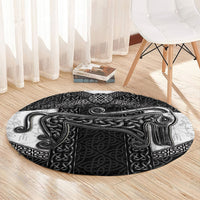 Ancient Scotland Round Carpet Pictish Beast Celtic Knotwork