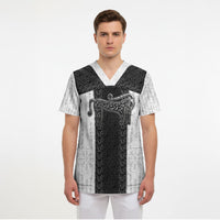 Ancient Scotland Scrub Top Pictish Beast Celtic Knotwork