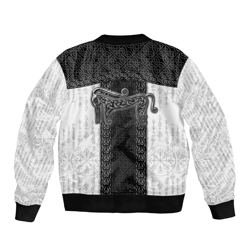 Ancient Scotland Sleeve Zip Bomber Jacket Pictish Beast Celtic Knotwork