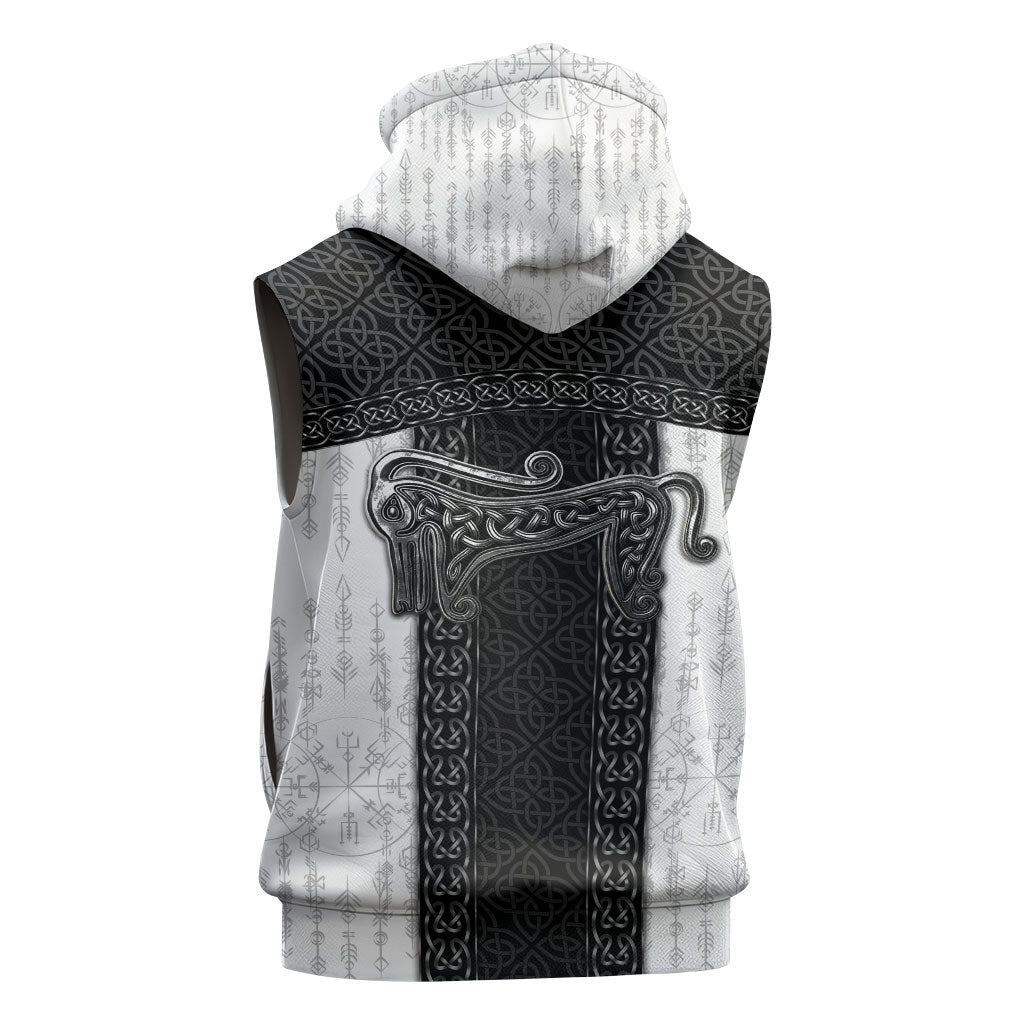 Ancient Scotland Sleeveless Hoodie Pictish Beast Celtic Knotwork