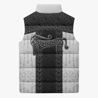 Ancient Scotland Sleeveless Puffer Jacket Pictish Beast Celtic Knotwork