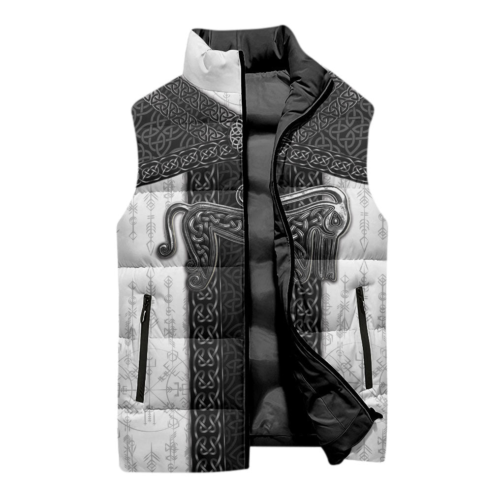 Ancient Scotland Sleeveless Puffer Jacket Pictish Beast Celtic Knotwork