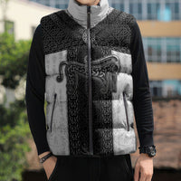 Ancient Scotland Sleeveless Puffer Jacket Pictish Beast Celtic Knotwork