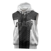 Ancient Scotland Sleeveless Zip Hoodie Pictish Beast Celtic Knotwork