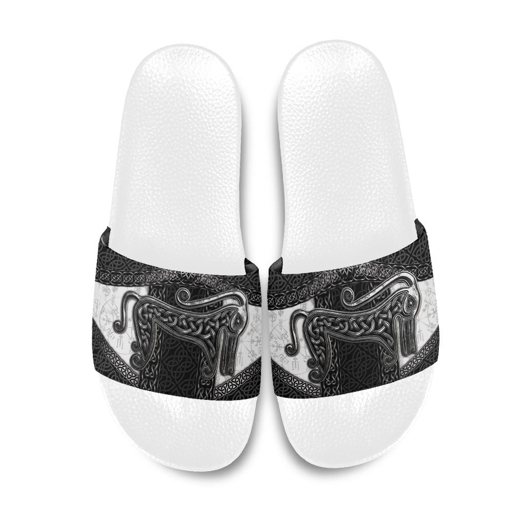 Ancient Scotland Slide Sandals Pictish Beast Celtic Knotwork