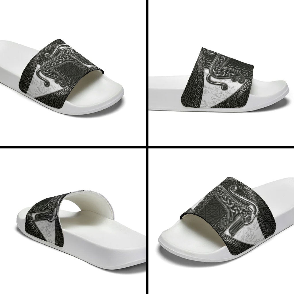 Ancient Scotland Slide Sandals Pictish Beast Celtic Knotwork