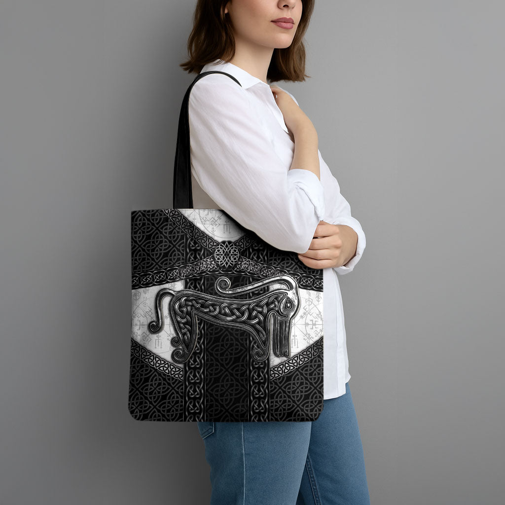 Ancient Scotland Tote Bag Pictish Beast Celtic Knotwork