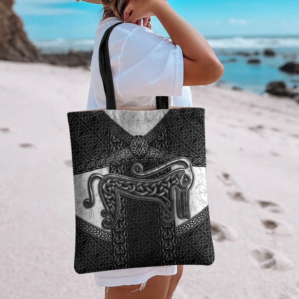 Ancient Scotland Tote Bag Pictish Beast Celtic Knotwork