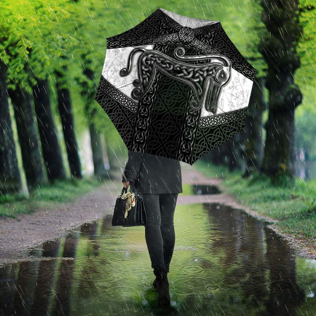 Ancient Scotland Umbrella Pictish Beast Celtic Knotwork