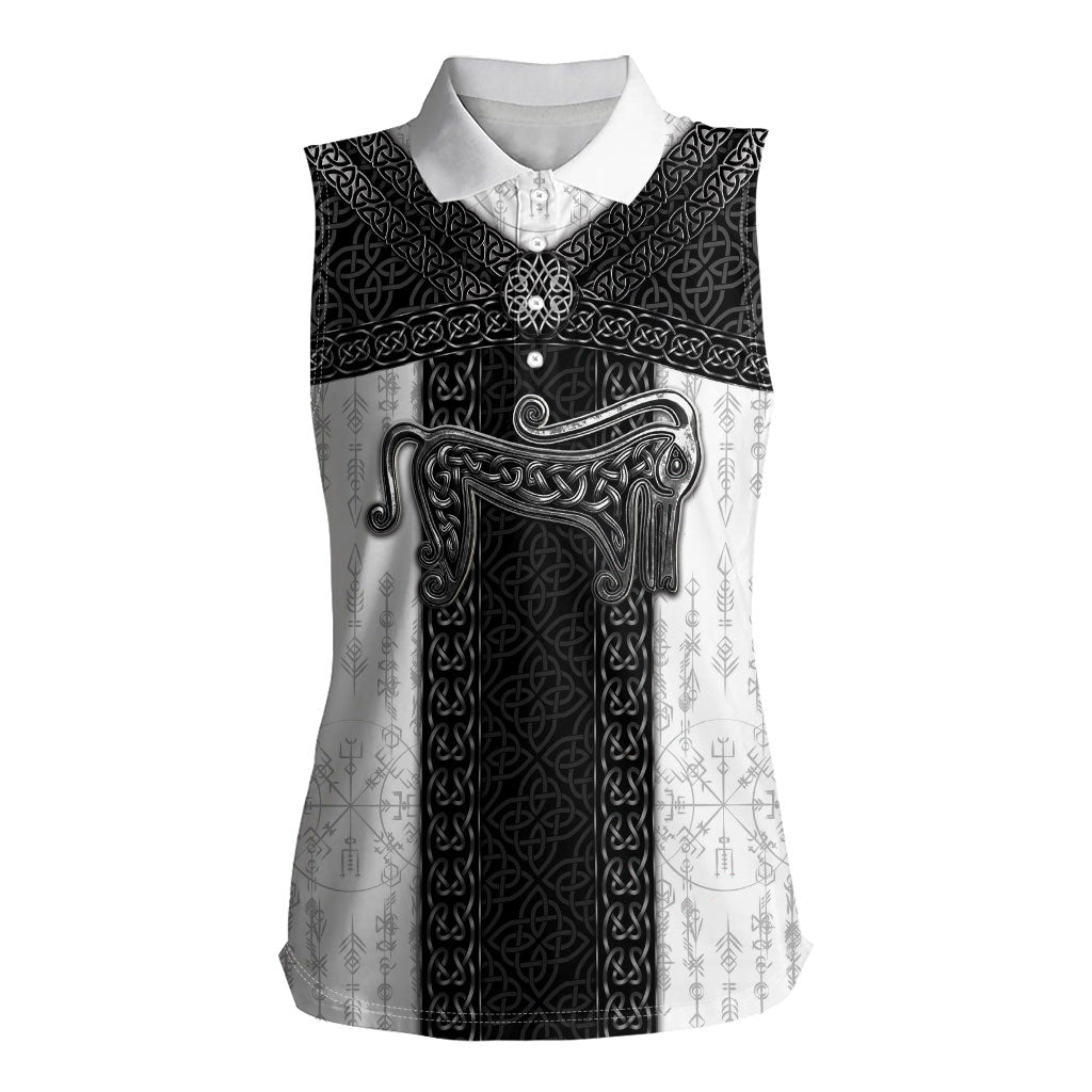 Ancient Scotland Women Sleeveless Polo Shirt Pictish Beast Celtic Knotwork