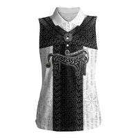 Ancient Scotland Women Sleeveless Polo Shirt Pictish Beast Celtic Knotwork