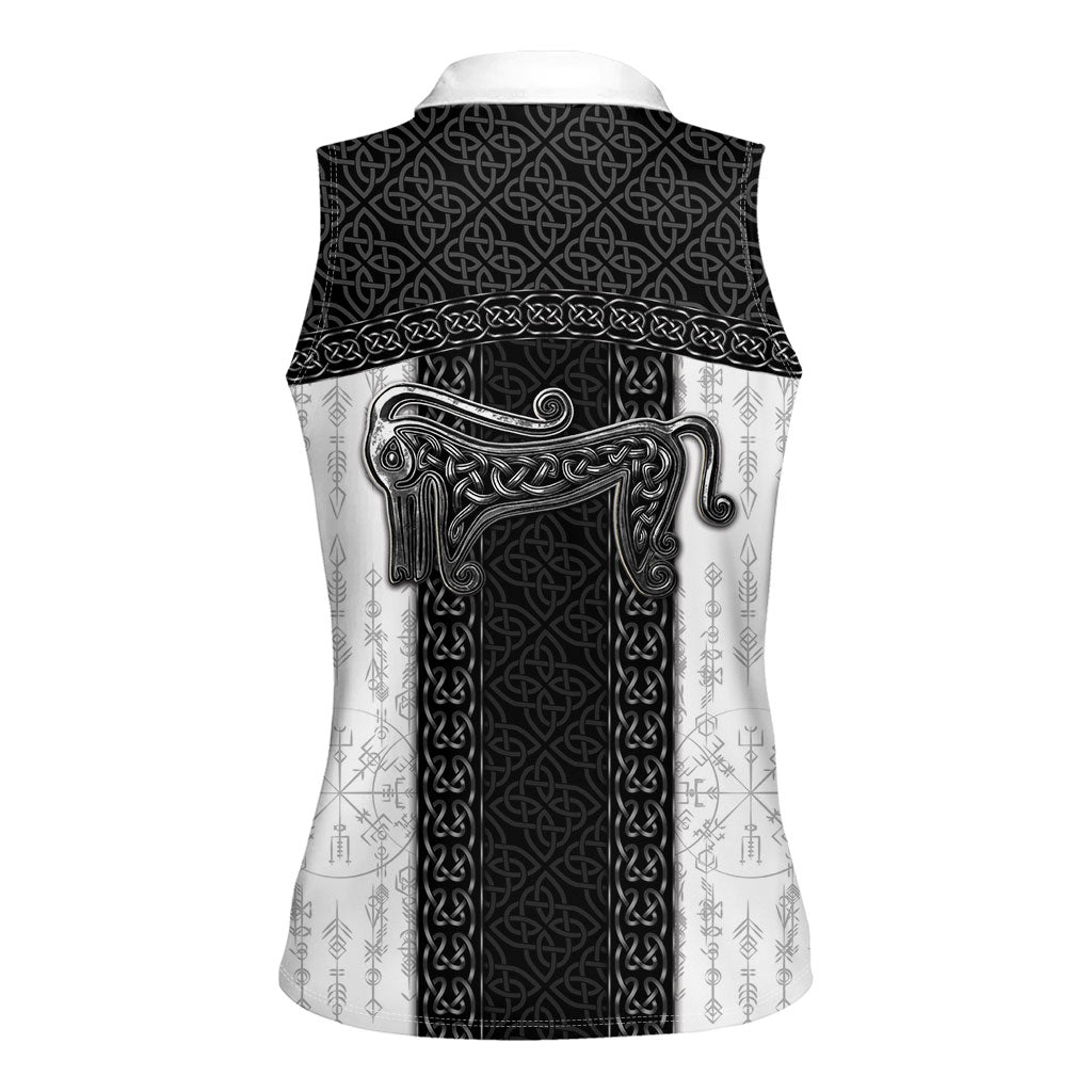 Ancient Scotland Women Sleeveless Polo Shirt Pictish Beast Celtic Knotwork
