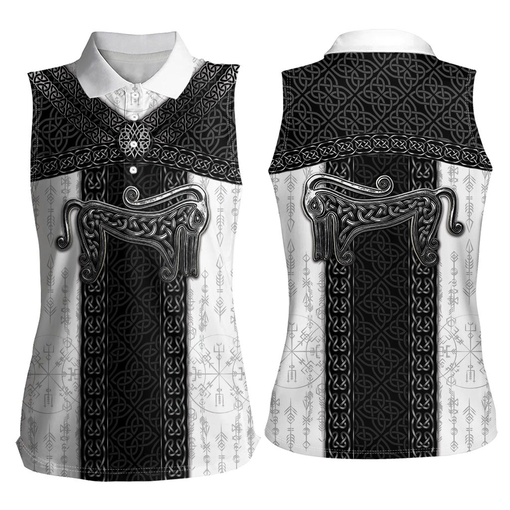 Ancient Scotland Women Sleeveless Polo Shirt Pictish Beast Celtic Knotwork