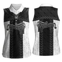 Ancient Scotland Women Sleeveless Polo Shirt Pictish Beast Celtic Knotwork