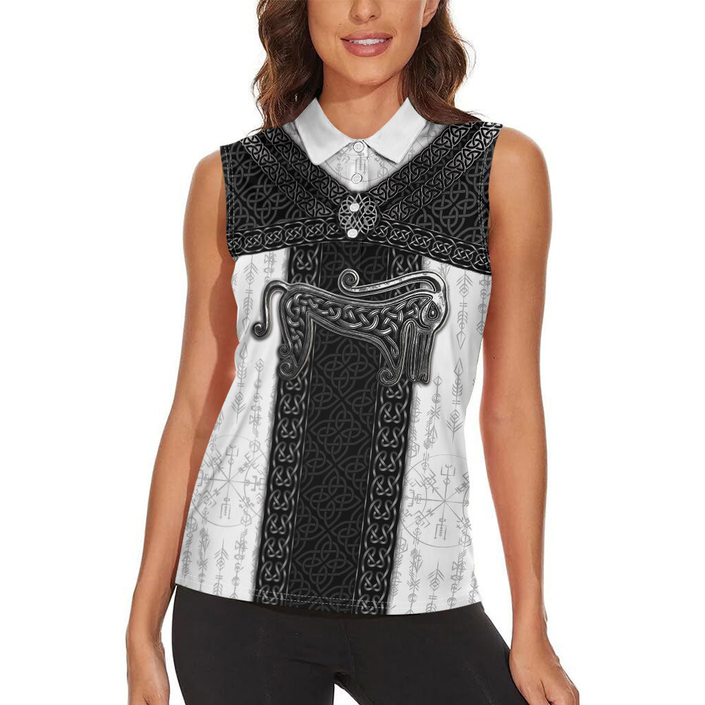 Ancient Scotland Women Sleeveless Polo Shirt Pictish Beast Celtic Knotwork