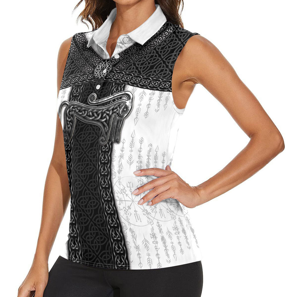 Ancient Scotland Women Sleeveless Polo Shirt Pictish Beast Celtic Knotwork
