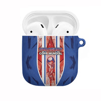 Paraguay Football AirPods Case Trophy Grunge Stripes