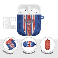 Paraguay Football AirPods Case Trophy Grunge Stripes
