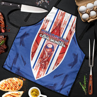 Paraguay Football Apron Trophy Grunge Stripes