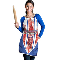 Paraguay Football Apron Trophy Grunge Stripes
