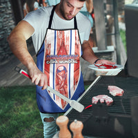 Paraguay Football Apron Trophy Grunge Stripes