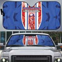 Paraguay Football Auto Sun Shade Trophy Grunge Stripes