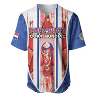 Custom Paraguay Football Baseball Jersey Trophy Grunge Stripes