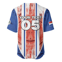 Custom Paraguay Football Baseball Jersey Trophy Grunge Stripes