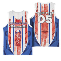 Custom Paraguay Football Basketball Jersey Trophy Grunge Stripes