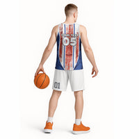 Custom Paraguay Football Basketball Jersey Trophy Grunge Stripes
