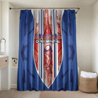 Paraguay Football Bathroom Set Trophy Grunge Stripes