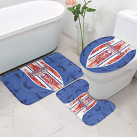 Paraguay Football Bathroom Set Trophy Grunge Stripes