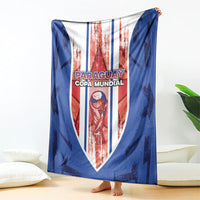 Paraguay Football Blanket Trophy Grunge Stripes