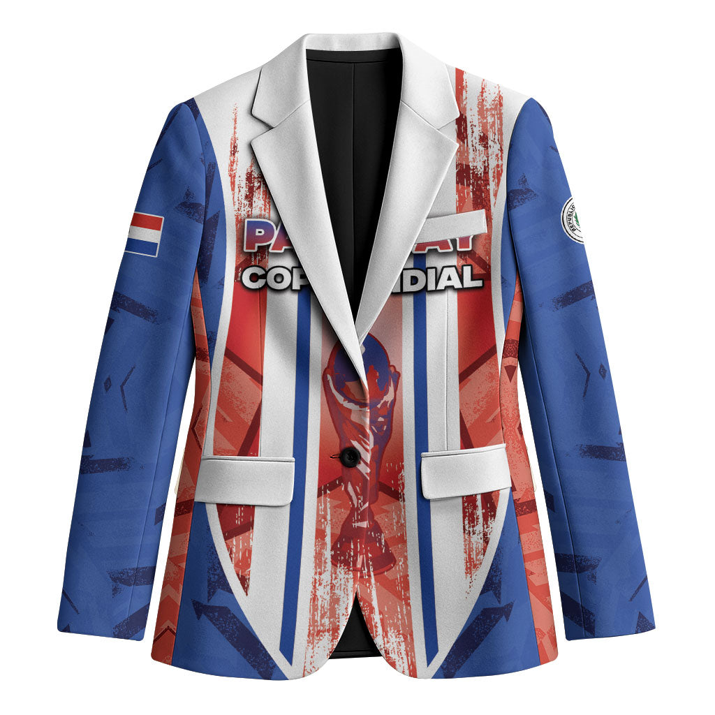 Custom Paraguay Football Blazer Trophy Grunge Stripes