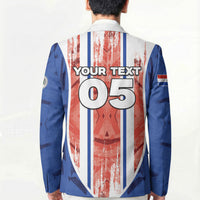 Custom Paraguay Football Blazer Trophy Grunge Stripes