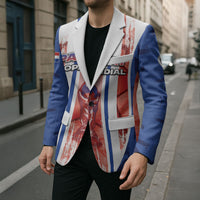 Custom Paraguay Football Blazer Trophy Grunge Stripes