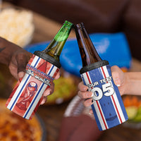 Custom Paraguay Football 4 in 1 Can Cooler Tumbler Trophy Grunge Stripes