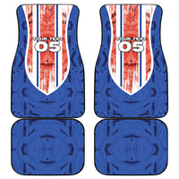 Custom Paraguay Football Car Mats Trophy Grunge Stripes