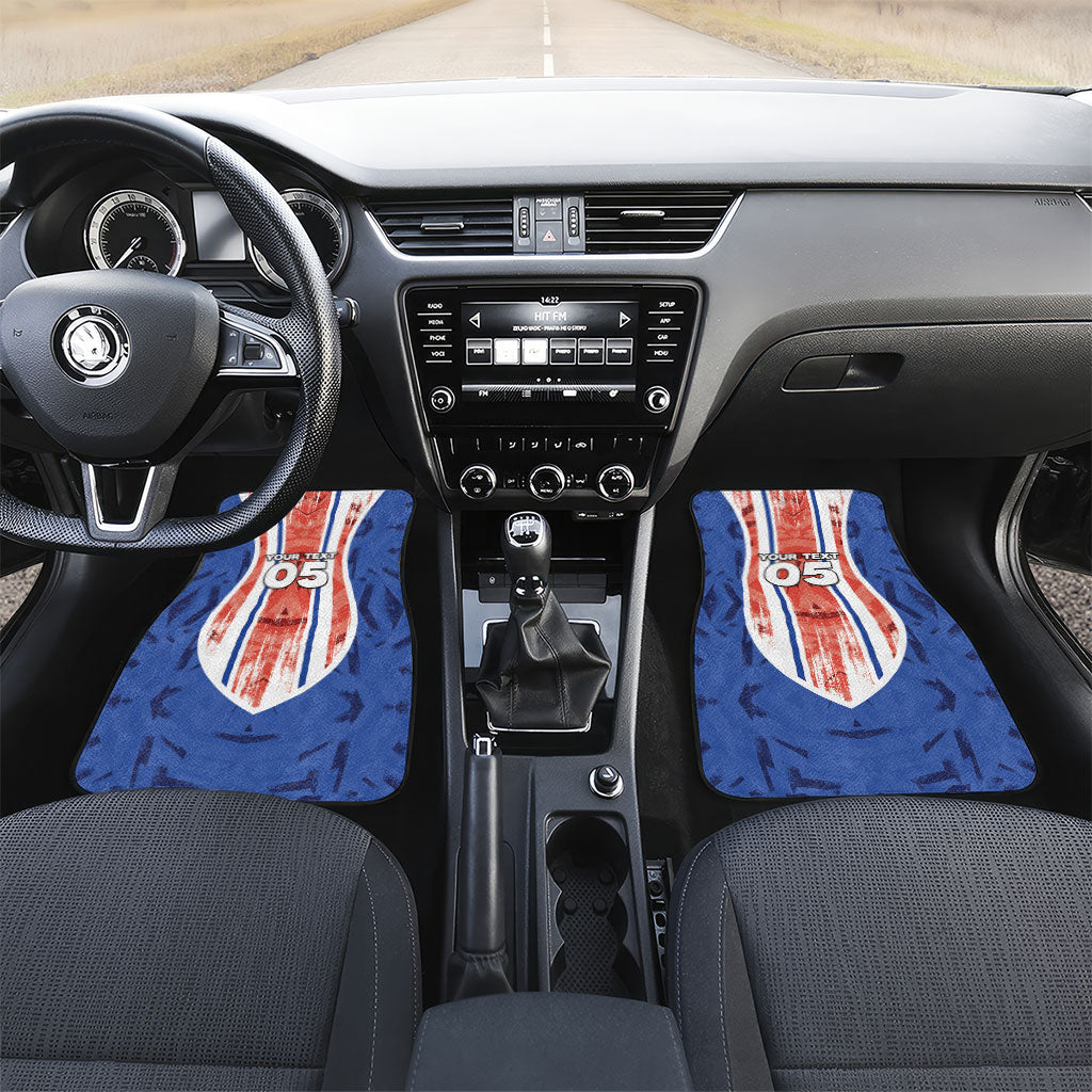 Custom Paraguay Football Car Mats Trophy Grunge Stripes