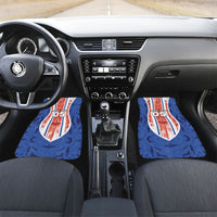 Custom Paraguay Football Car Mats Trophy Grunge Stripes