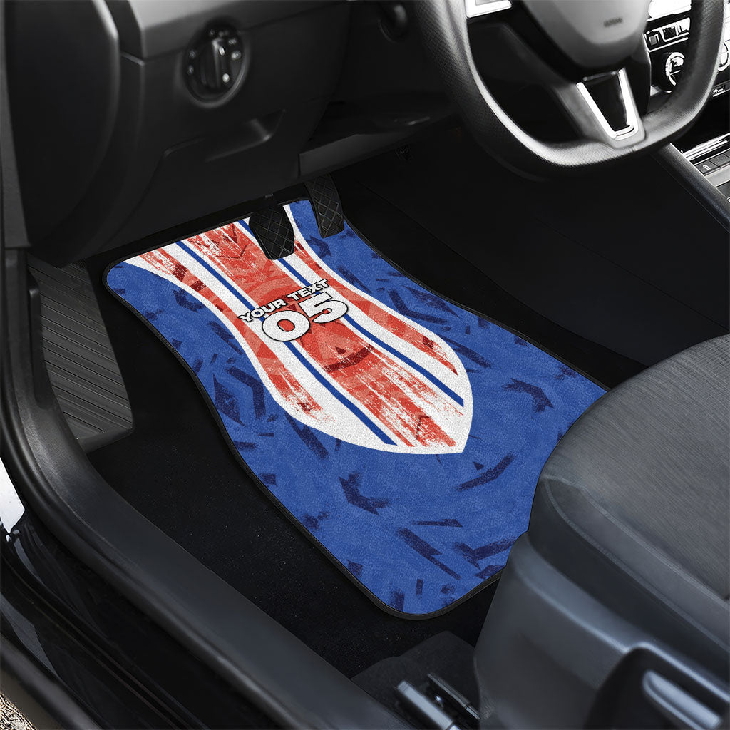Custom Paraguay Football Car Mats Trophy Grunge Stripes