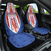 Paraguay Football Car Seat Cover Trophy Grunge Stripes