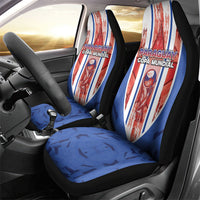 Paraguay Football Car Seat Cover Trophy Grunge Stripes
